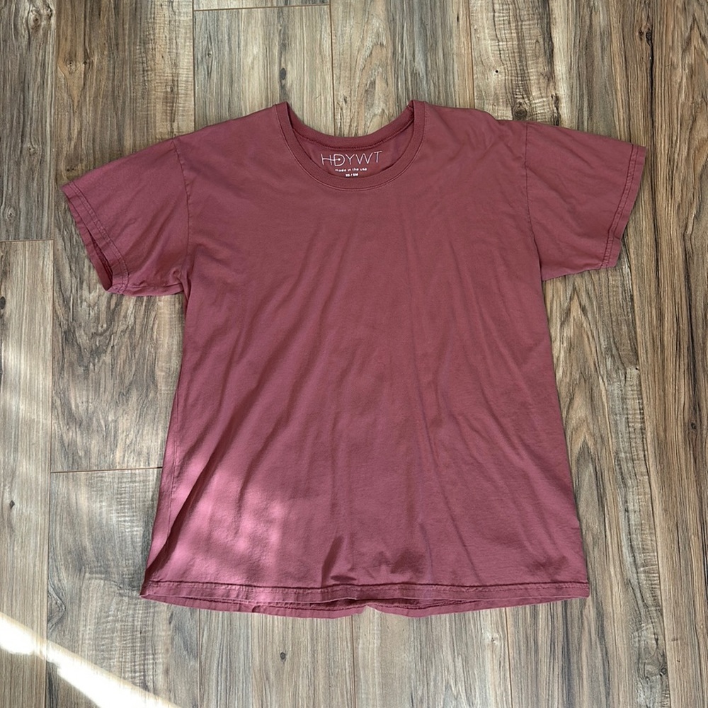 “How do you wear that” dusty rose oversized tee- size xs/s